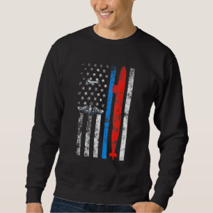 US-U-Boot Silent Service Veteran American Flag Sweatshirt