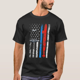 US-U-Boot Silent Service Veteran American Flag  T-Shirt