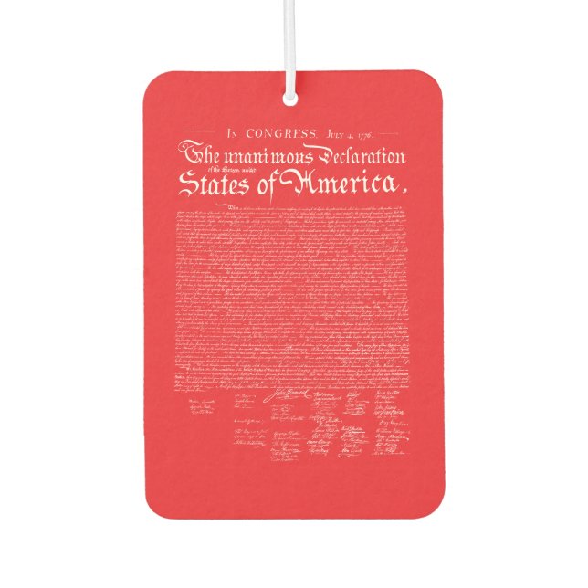 US-Unabhängigkeitserklärung Autolufterfrischer (Vorderseite)