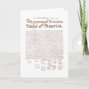 US-Unabhängigkeitserklärung Karte