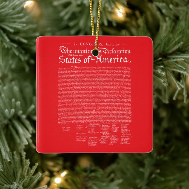 US-Unabhängigkeitserklärung Keramikornament (Baum)
