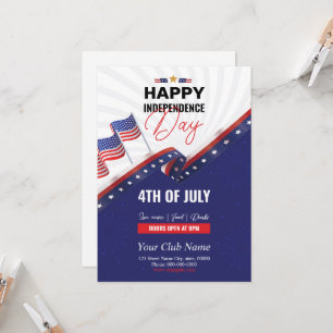 US-Unabhängigkeitsfeier Party-Einladungsflyer Einladung