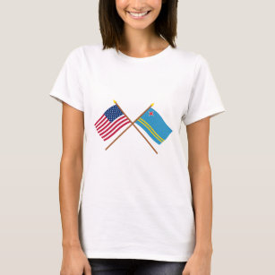 US und Aruba gekreuzte Flaggen T-Shirt