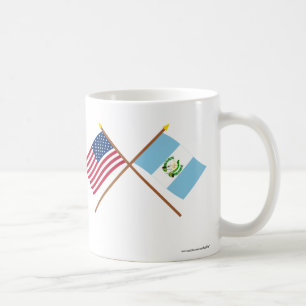 US und Guatemala gekreuzte Flaggen Tasse