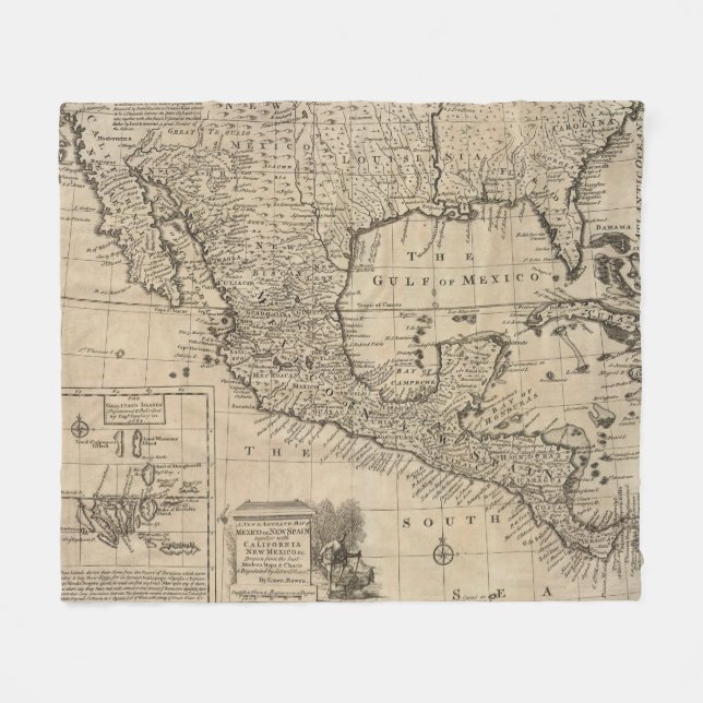 US und Mexiko Fleecedecke (Vorderseite (Horizontal))