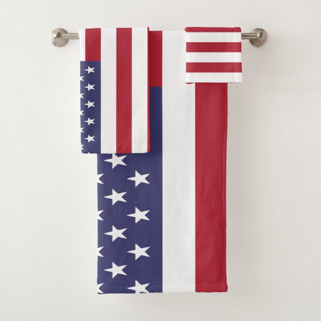 US-USA - Amerikanische Flagge Badhandtuch Set (Insitu)