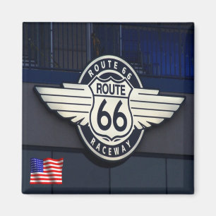 US - USA - Route 66 - Raceway Magnet