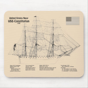 US-Verfassung - Pläne für Schiffe - SD Mousepad
