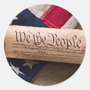 US Verfassung Runder Aufkleber