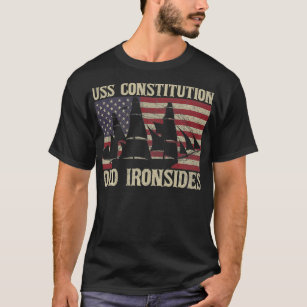 US Verfassung Segelschiff USA Flagge  T-Shirt