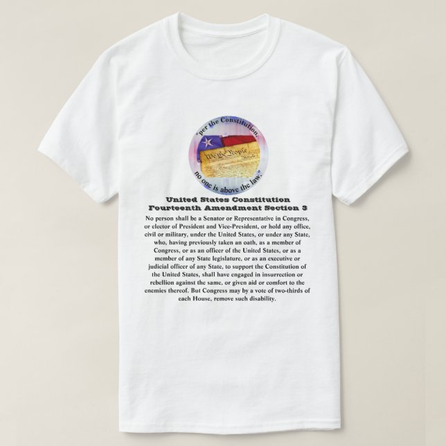US-Verfassung Vierzehnter Änderungsantrag Abschnit T-Shirt (Design vorne)