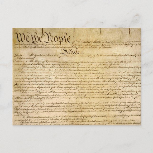 US-Verfassungsfreiheit - Kennen Sie Ihre Rechte! Postkarte (Vorderseite)