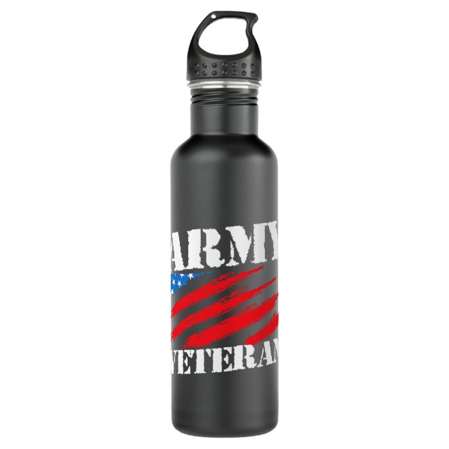 US Veteran Army veteran 164 Edelstahlflasche (Vorderseite)