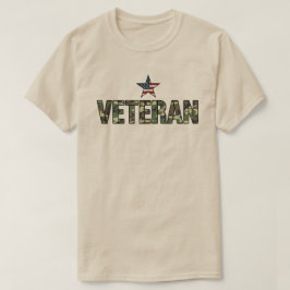 US Veteran Camo Text  T-Shirt