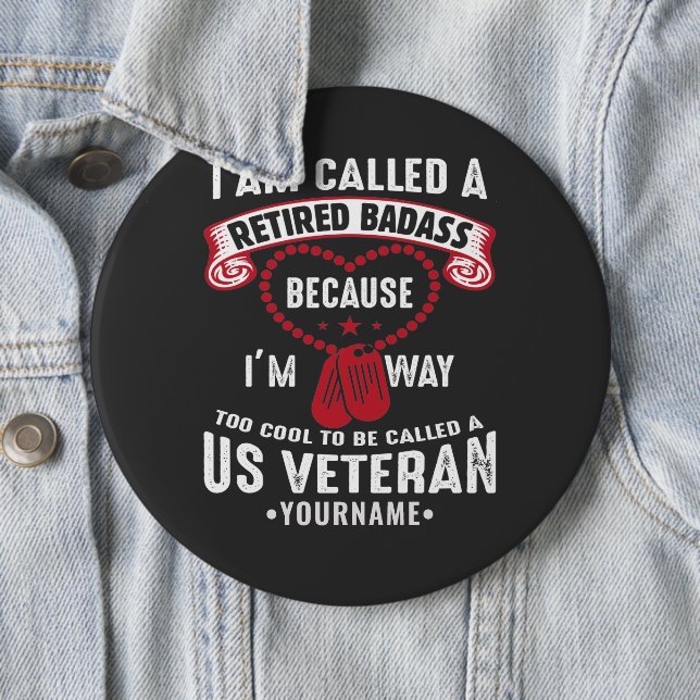 US Veteran Spaß Remüder Soldier Button (Beispiel)