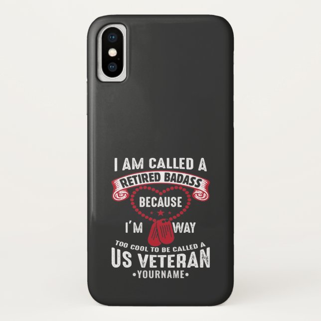 US Veteran Spaß Remüder Soldier Case-Mate iPhone Hülle (Rückseite)
