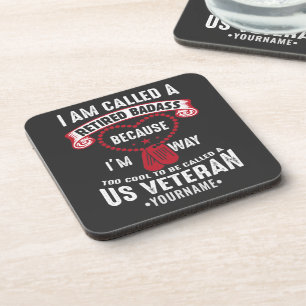 US Veteran Spaß Remüder Soldier Getränkeuntersetzer