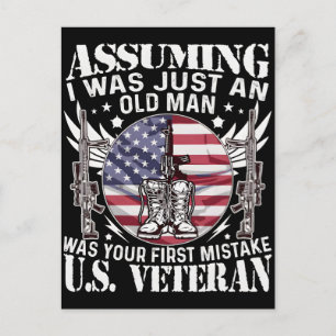 US Veteran Veteranen Tag Us Patriot T-Shirt Feiertagspostkarte