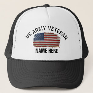 US-VETERANEN AMERIKANISCHE FLAGGE PERSONALISIERT TRUCKERKAPPE