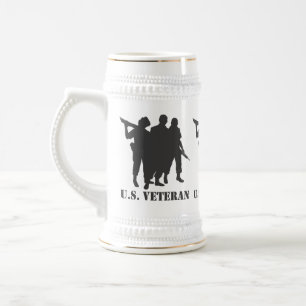 US VETERANEN-BIER STEIN BIERGLAS