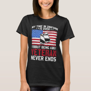 US Veteranen Day My Time in Uniform ist vorbei T-Shirt
