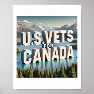 US-Veteranen stehen hinter Kanada Aufkleber Poster