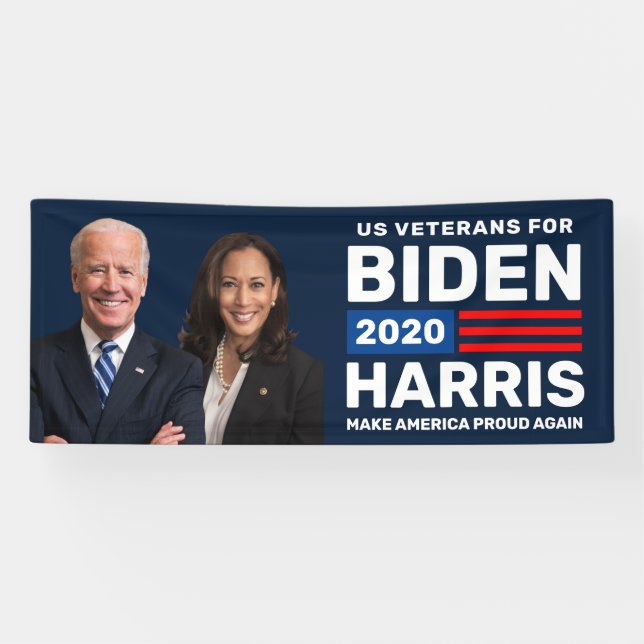 US Veterans unterstützen Biden Harris 2020 Banner (Horizontal)