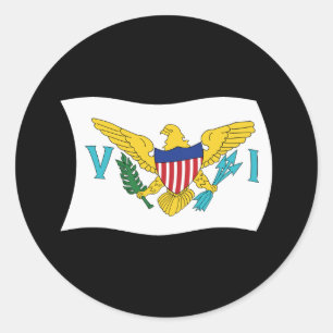 US-Virgin-Inseln Flaggen-Aufkleber Runder Aufkleber