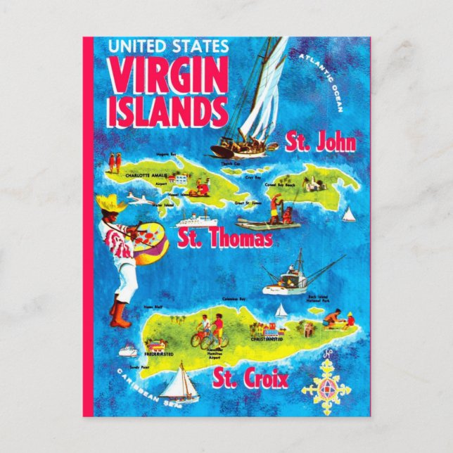 US Virgin Islands Postcard Postkarte (Vorderseite)