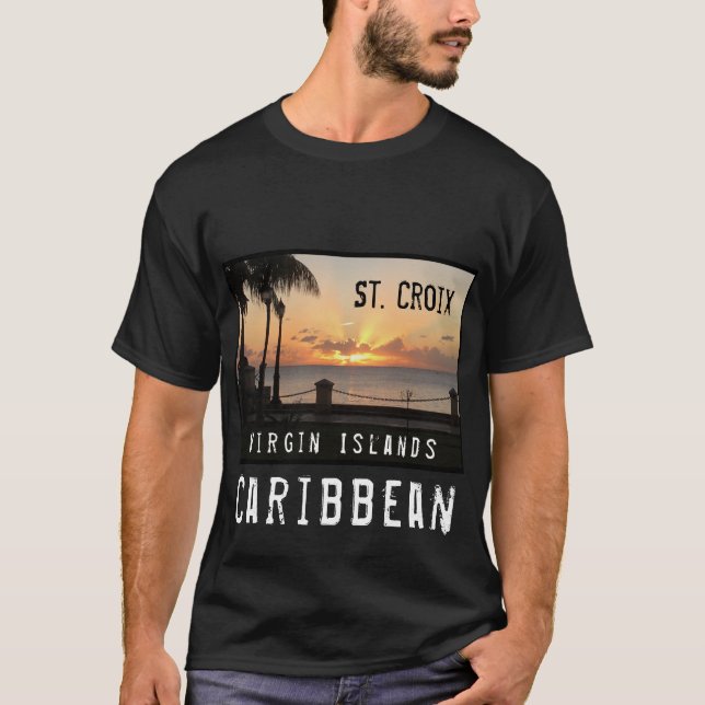 US Virgin Islands St. Cross Usvi Tropical Sunset T-Shirt (Vorderseite)