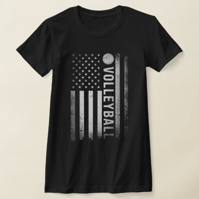US Volleyball Practice USA Flag American Women Men T-Shirt (Ablage )
