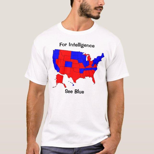 US-Wahl-Karte T-Shirt (Vorderseite)