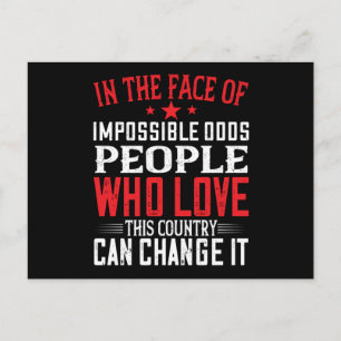 US-Wahl Menschen die dieses Land lieben Postkarte