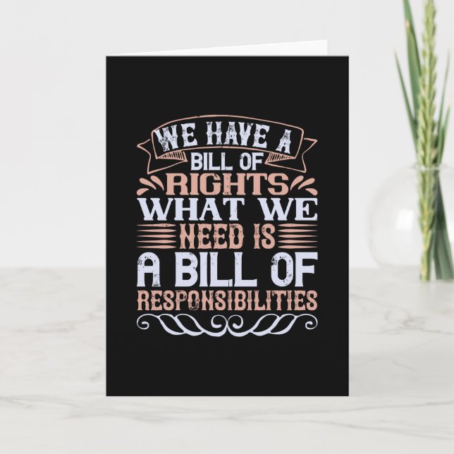 US-Wahl - wir haben eine Grundrechtecharta Karte (Vorderseite)