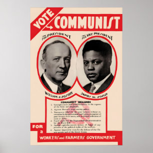 US-Wahlplakat der Kommunistischen Partei, William Poster