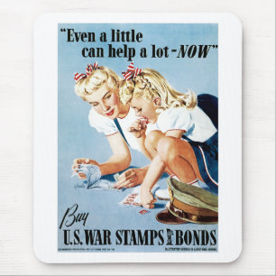 US War Stamps and Bonds Mousepad