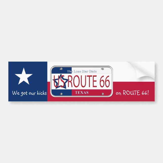 US-WEG 66 TEXAS AUTOAUFKLEBER (Vorne)