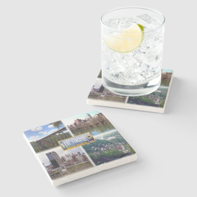 US West Virginia - New River Gorge Bridge - Steinuntersetzer (Seitenansicht)