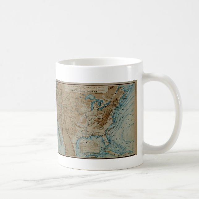 US-Wetterkarte Kaffeetasse (Rechts)