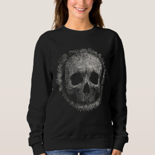 US World Head Alive Gray Modern Skull Vintag Scann Sweatshirt