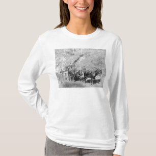 US-Zahlstelle und -schutz auf Ballast-Straße T-Shirt