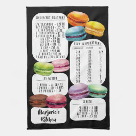 US zu Metric Kitchen Conversions Macarons Geschirrtuch