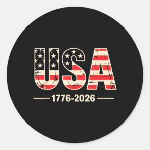 Usa 1776 2026 250. Jahrestag Aamerika Patriotisch Runder Aufkleber
