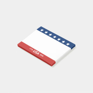 USA 1776 2026 250. Jahrestag Rot Weiß Blau Post-it Klebezettel