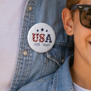 USA 1776 2026 Amerikanischer 250. Jahrestag Button