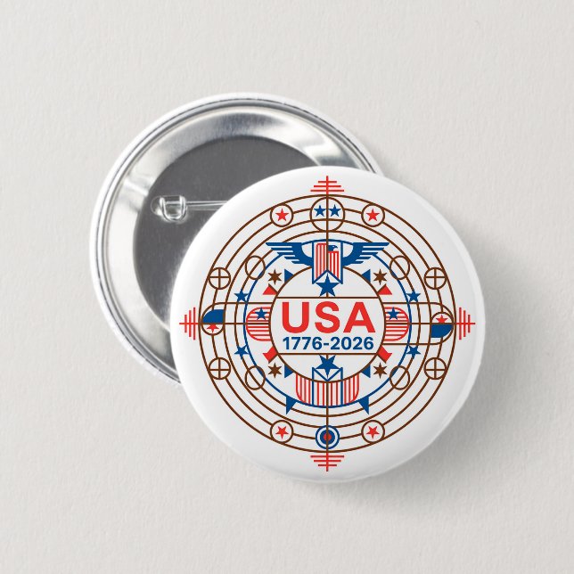 USA 1776-2026 BUTTON (Vorne & Hinten)