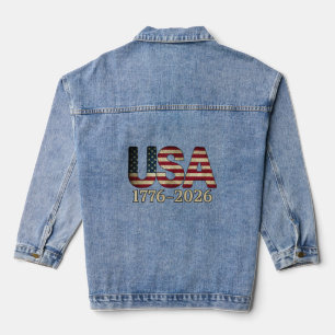 USA 1776-2026 Patriotisch  Jeansjacke