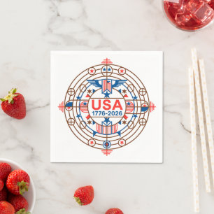 USA 1776-2026 SERVIETTE