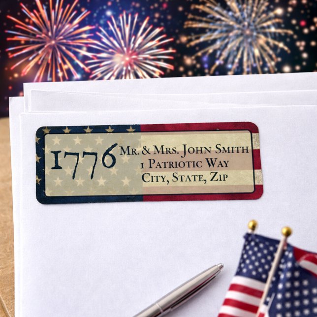  USA 1776 American Flag Return Address (Von Creator hochgeladen)