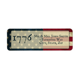  USA 1776 American Flag Return Address